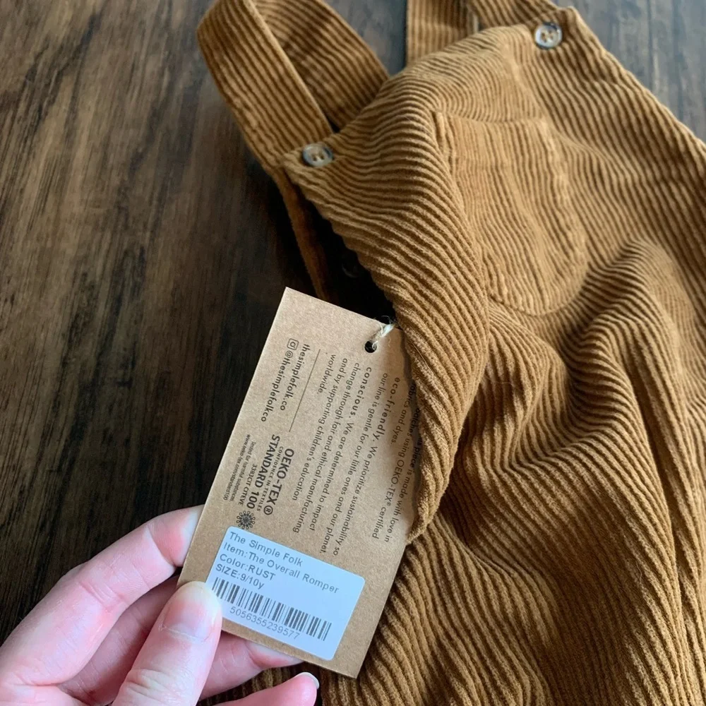 The simple folk nwt corduroy romper 9/10y